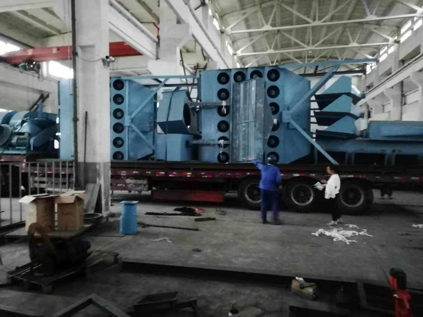 我司为某著名公司设计生产的除尘设备已正式完工并安排发货