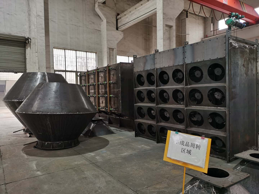 2019年底我司中标某上市公司2条铸造线除尘设备已进入制作